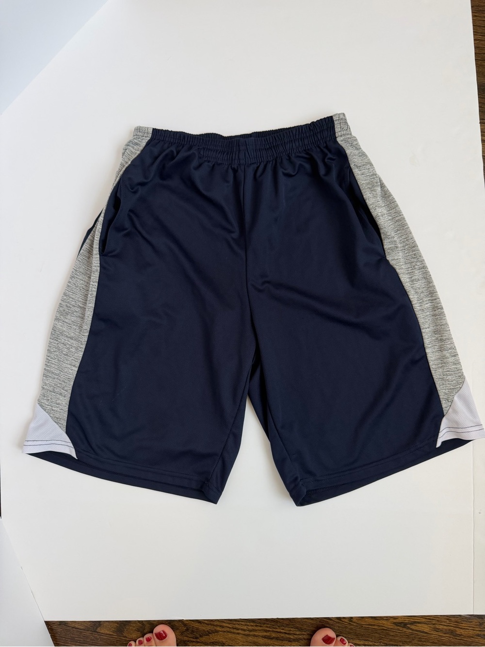 Jamplay Athletic Mesh Shorts Navy Blue Gray Size M